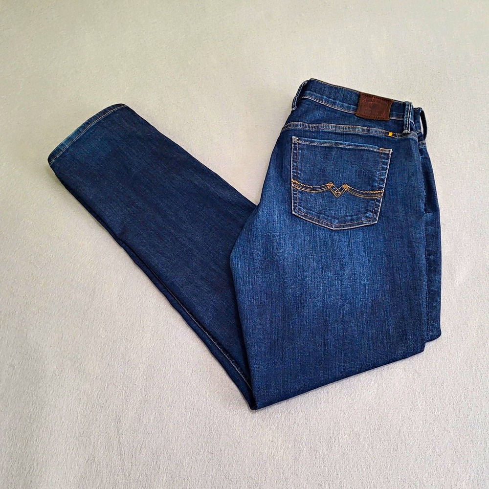Lucky Brand Sweet 'N Straight Blue Denim Jeans Women's Size 12/31 Mid Rise